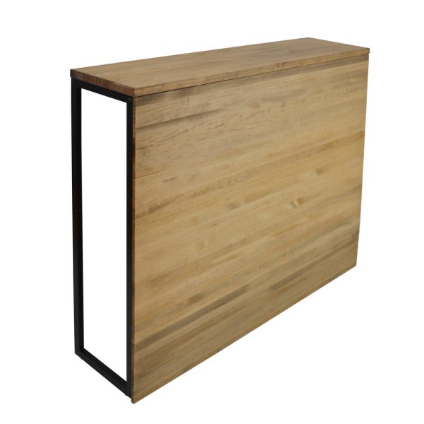 Recibidor iCub de Madera con 2 Huecos y tapa frontal Negro en madera maciza  de pino acabado vintage estilo industrial Box Furniture - Box Furniture Shop